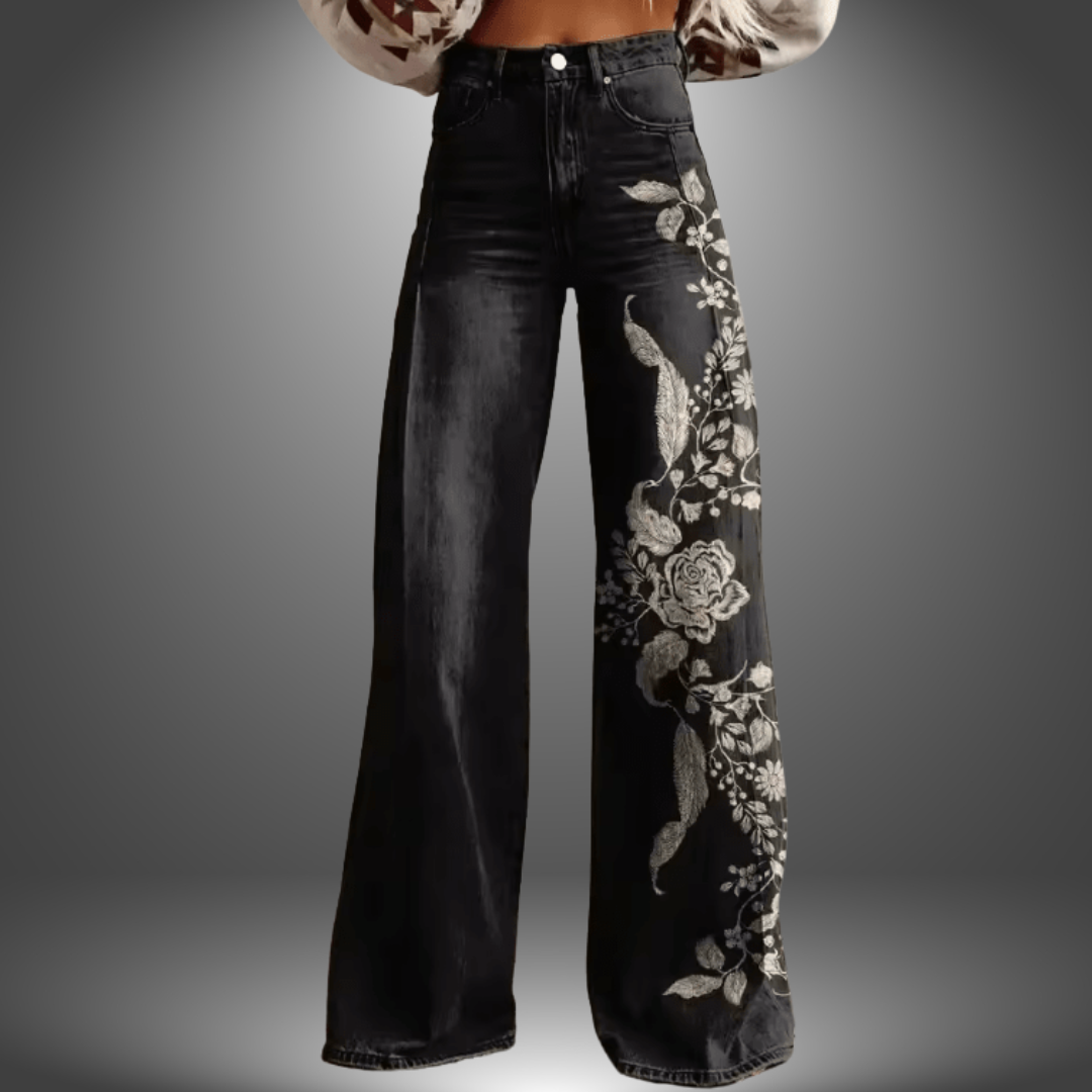 Olivia | Premium-Hosen mit floralem Druck