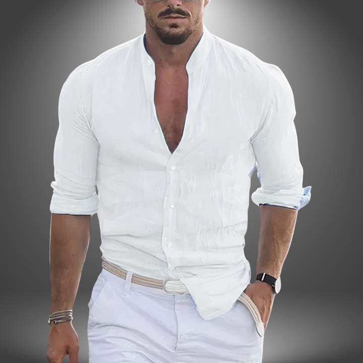 Dennis | Premium-Leinen Casual-Hemd