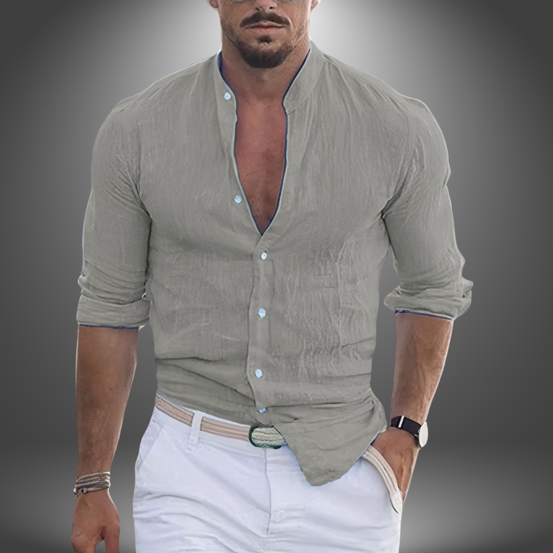 Dennis | Premium-Leinen Casual-Hemd
