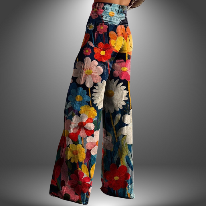 Olivia | Premium Blumenstil Hosen