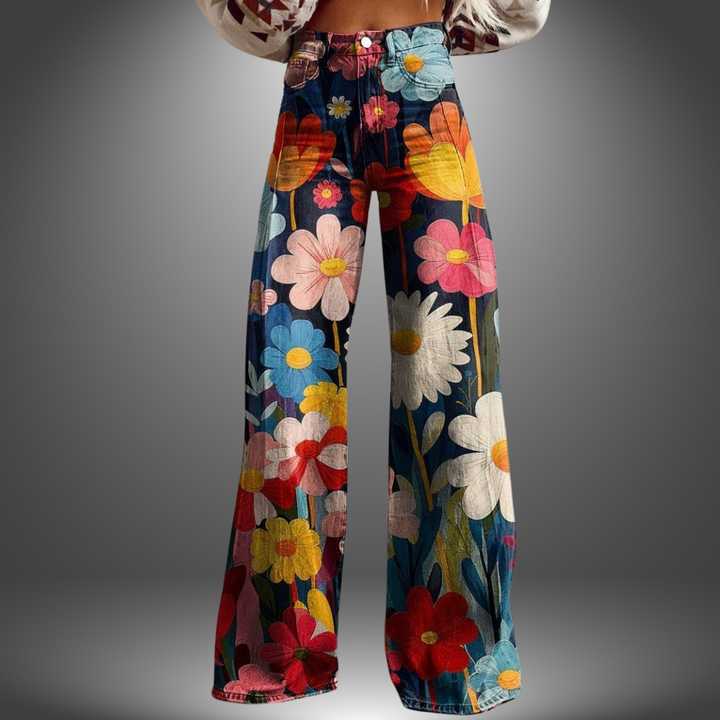 Olivia | Premium Blumenstil Hosen