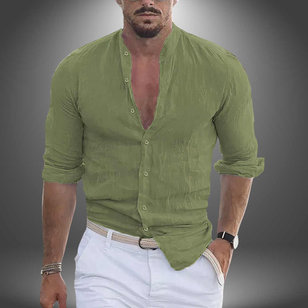 Dennis | Premium-Leinen Casual-Hemd