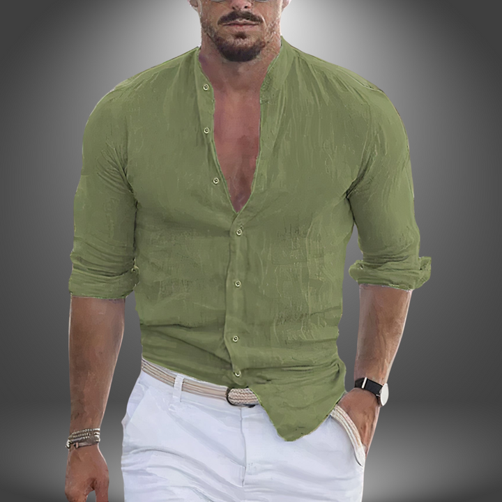 Dennis | Premium-Leinen Casual-Hemd