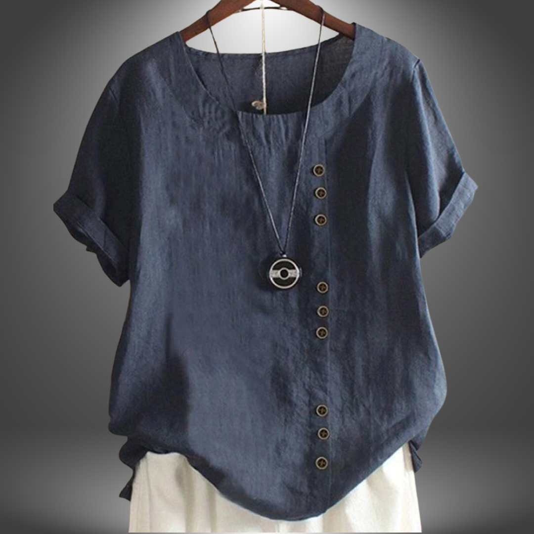 Chiara | Handgefertigte Damenbluse aus Leinen