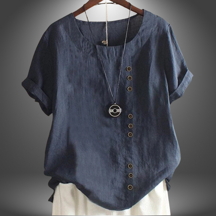 Chiara | Handgefertigte Damenbluse aus Leinen