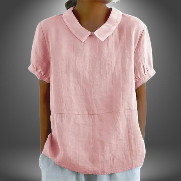 Simonetta | Bluse mit Kragen, handgefertigt