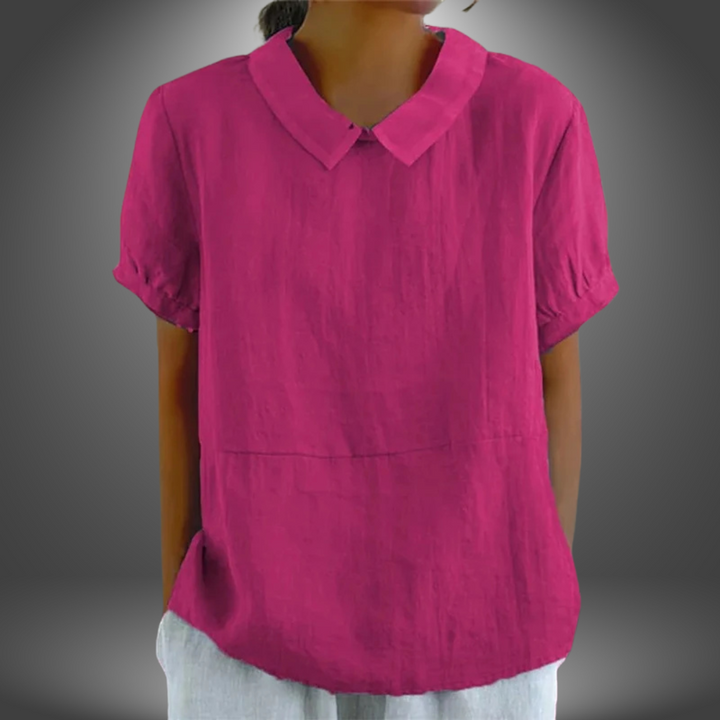 Simonetta | Bluse mit Kragen, handgefertigt