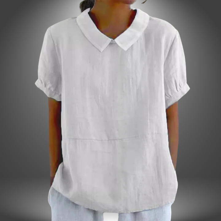 Simonetta | Bluse mit Kragen, handgefertigt