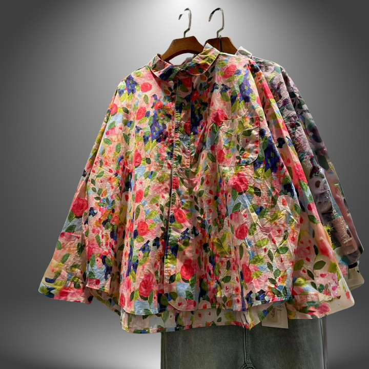 Luna | Damen Blumenmuster-Hemd