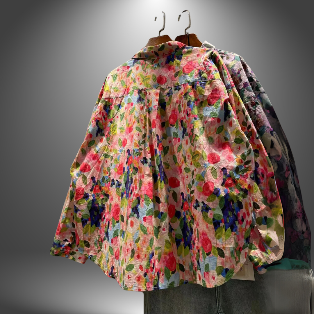 Luna | Damen Blumenmuster-Hemd