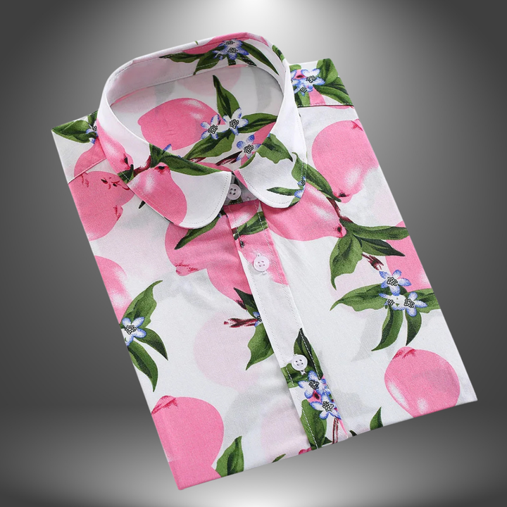Clara | Vegane Blumenbluse für Damen