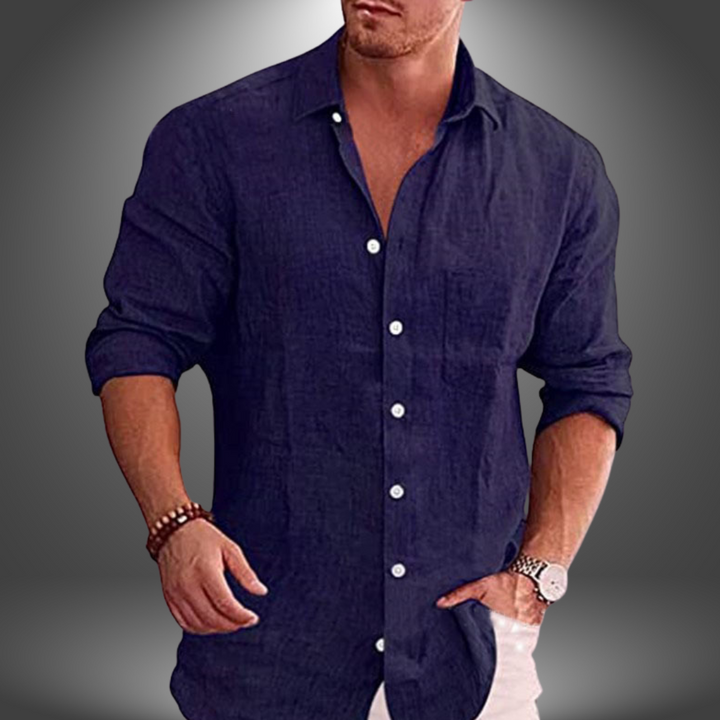 Riki | Klassische Herren-Leinenshirt