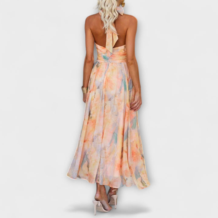 Cristal | Premium Kleid mit Aquarelldruck