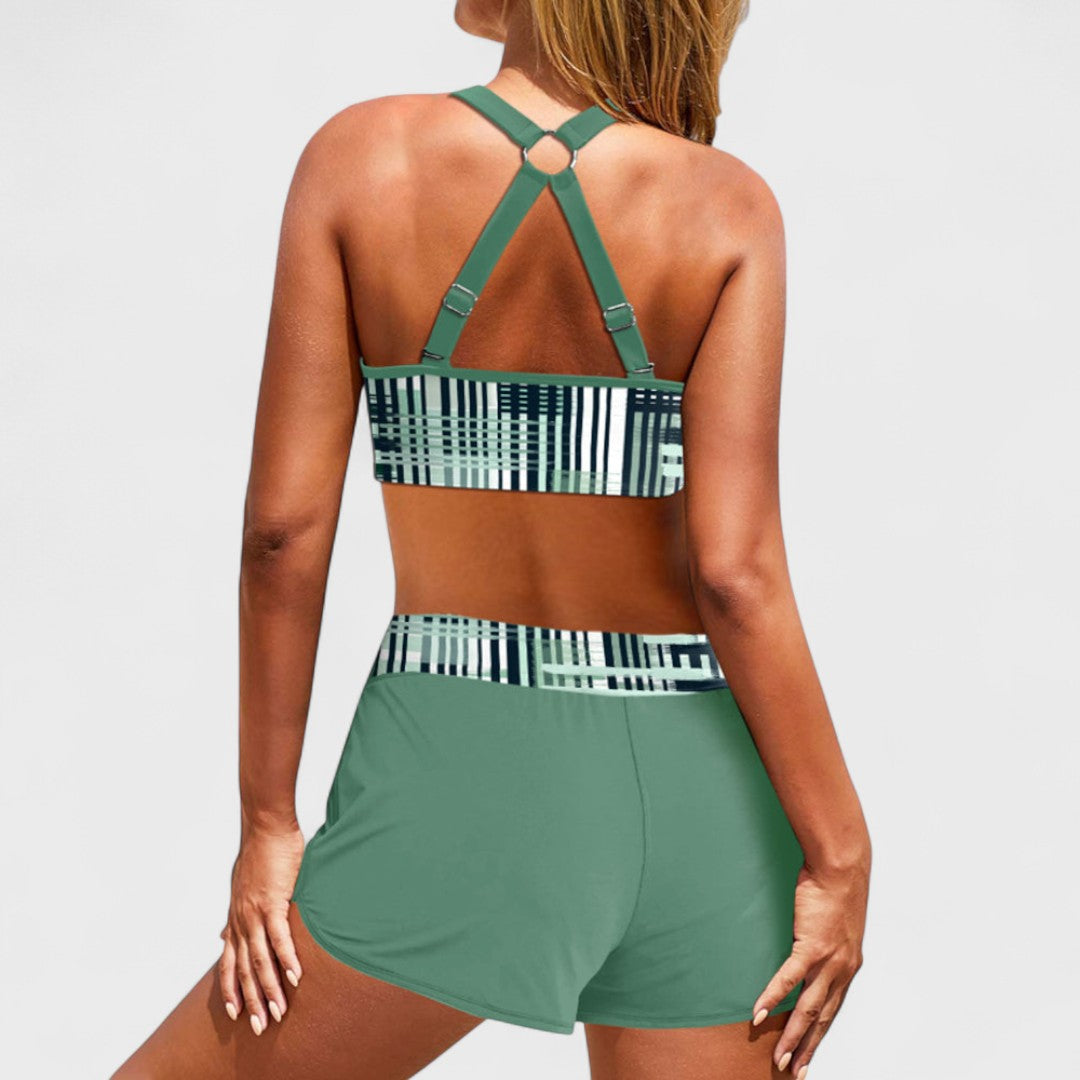 Emma | Hohe Taille Ripp-Bikini