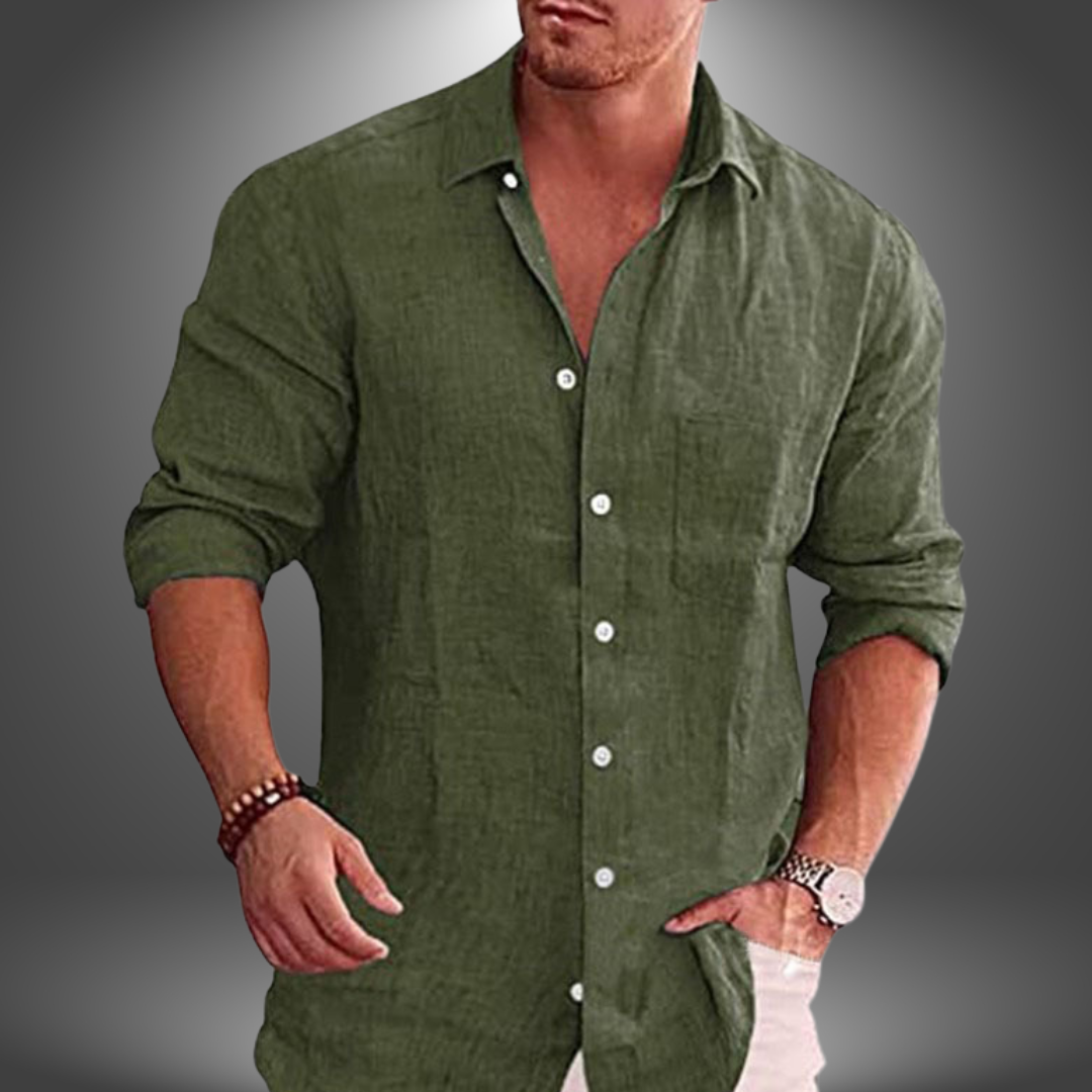 Riki | Klassische Herren-Leinenshirt