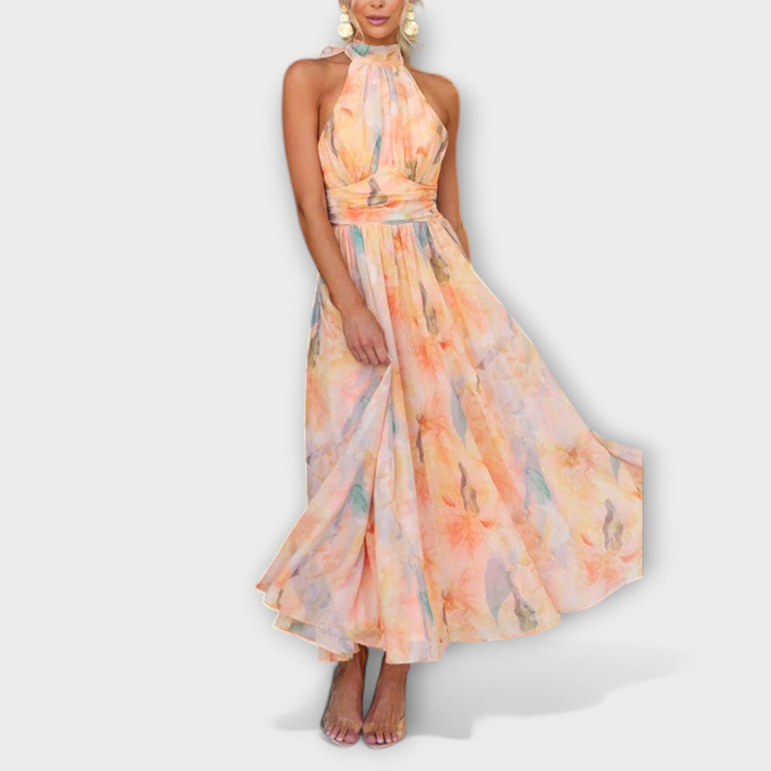 Cristal | Premium Kleid mit Aquarelldruck