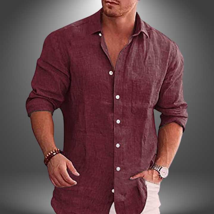 Riki | Klassische Herren-Leinenshirt