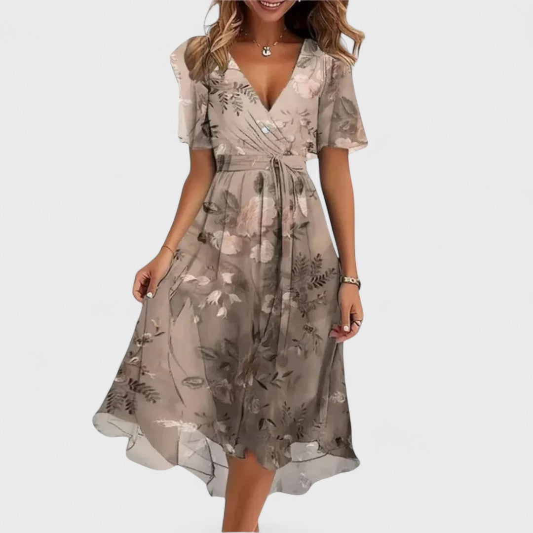 Chiara | Premium Blumen Langes Kleid