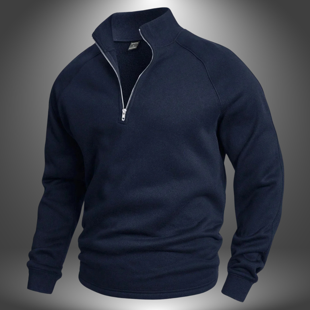 Noa |  Maßgeschneiderter Pullover mit halbem Reißverschluss