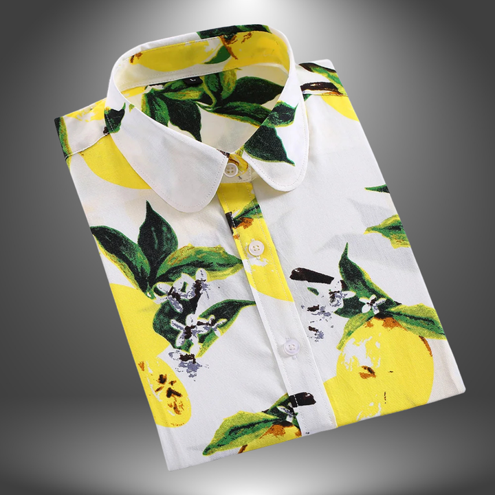 Clara | Vegane Blumenbluse für Damen