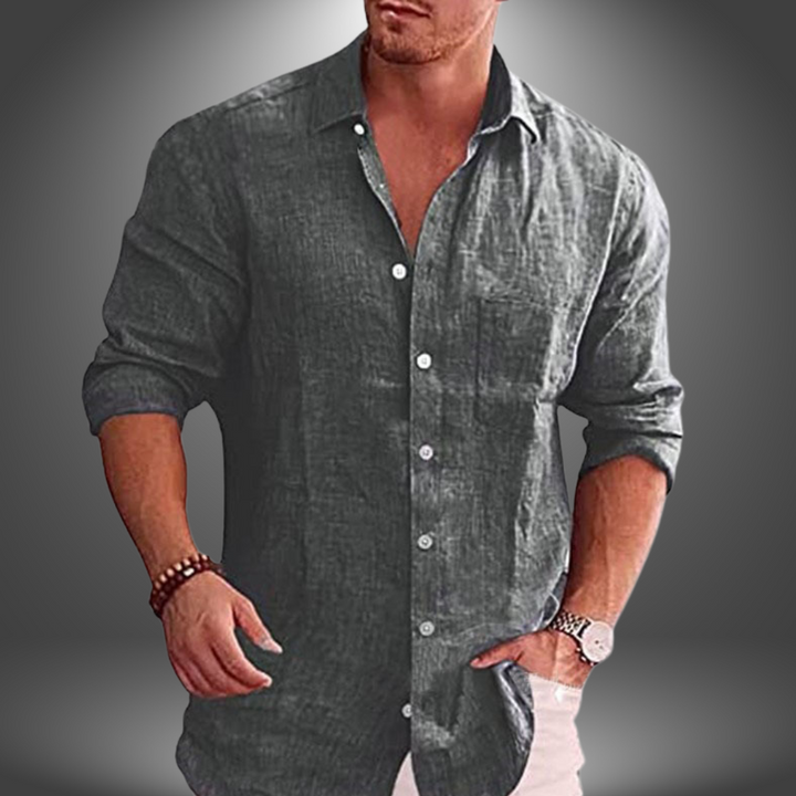 Riki | Klassische Herren-Leinenshirt