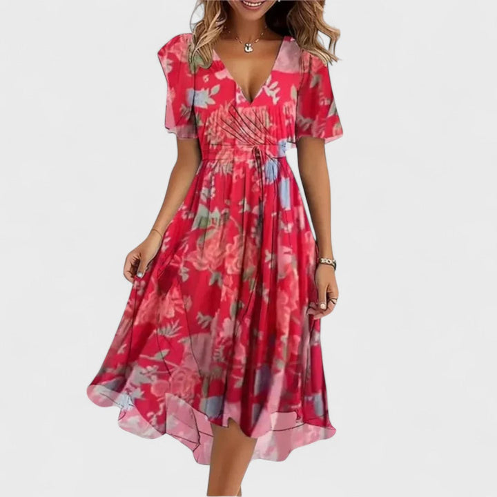 Chiara | Premium Blumen Langes Kleid