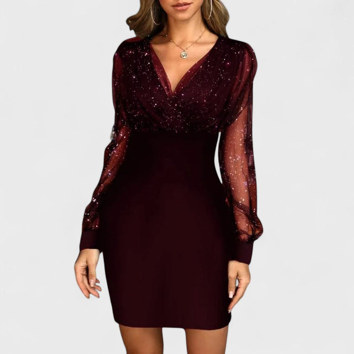 Selly | Premium Glitzer Langkleid