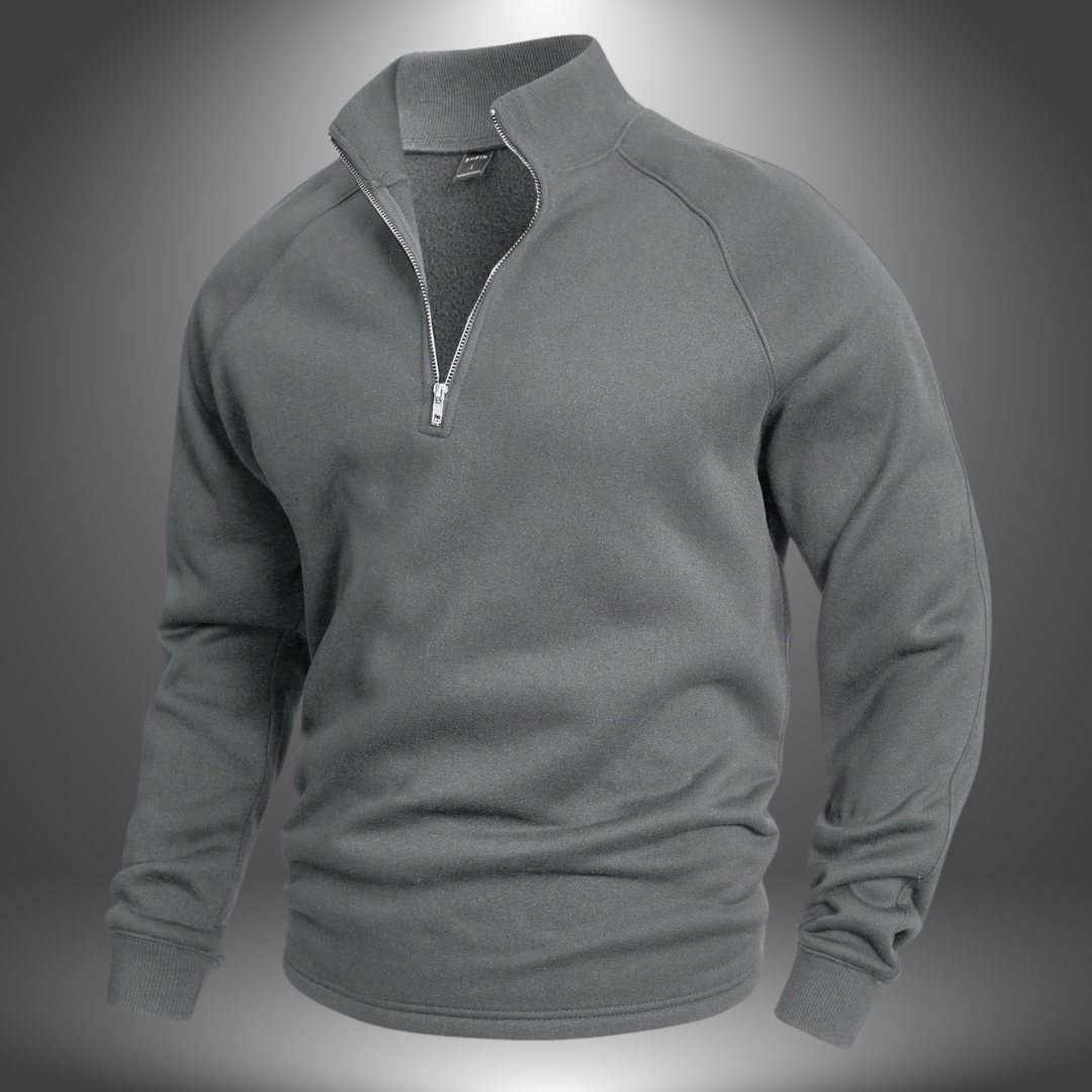 Noa |  Maßgeschneiderter Pullover mit halbem Reißverschluss