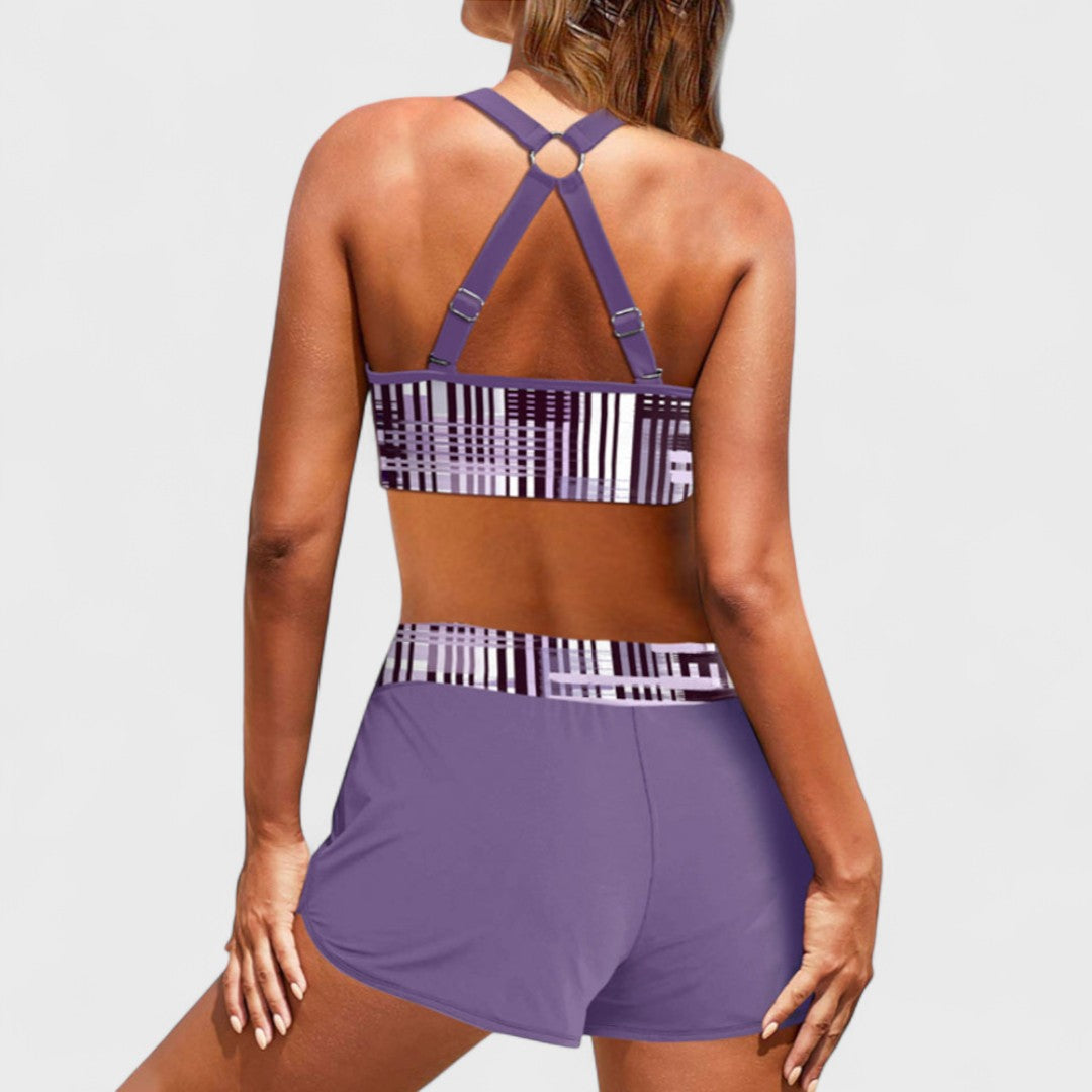 Emma | Hohe Taille Ripp-Bikini