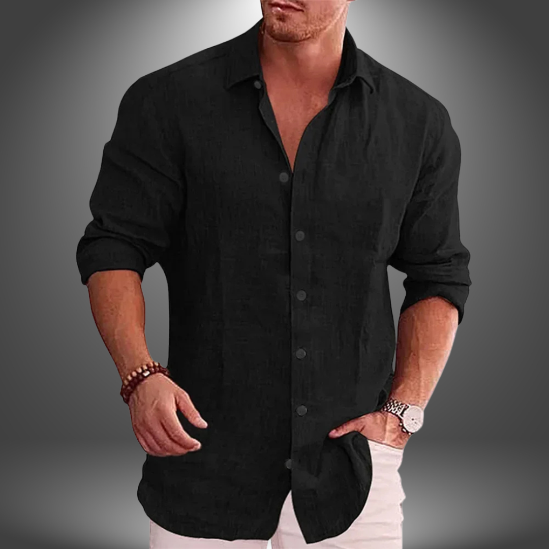 Riki | Klassische Herren-Leinenshirt