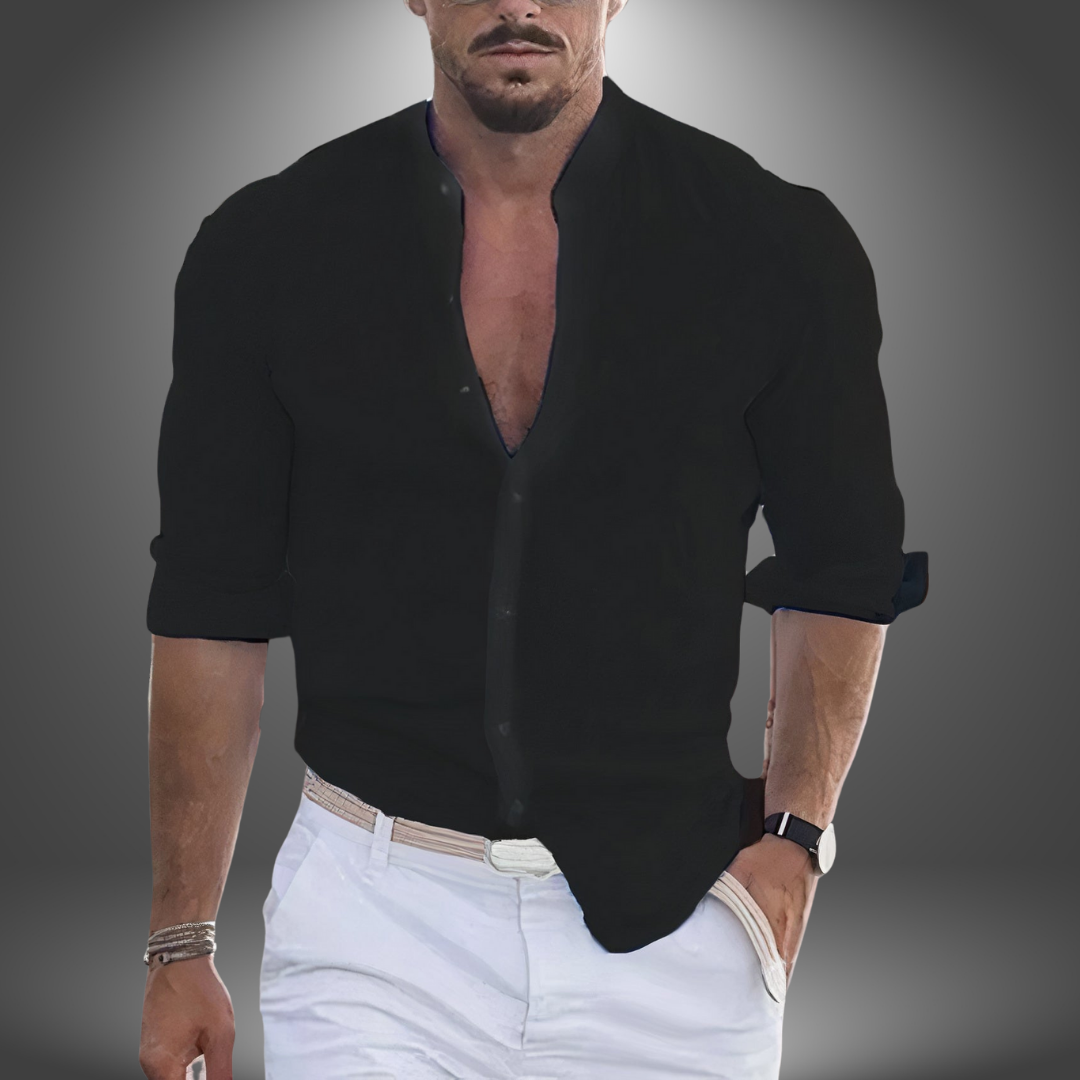 Dennis | Premium-Leinen Casual-Hemd