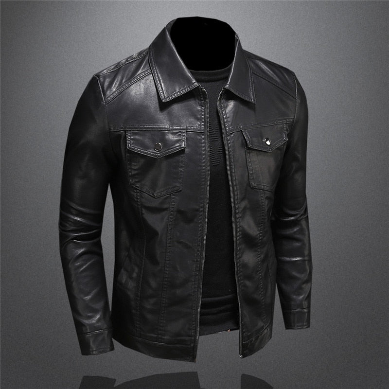 Simon | Herren Kunstlederjacke
