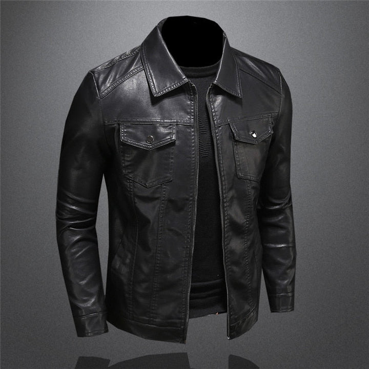 Simon | Herren Kunstlederjacke