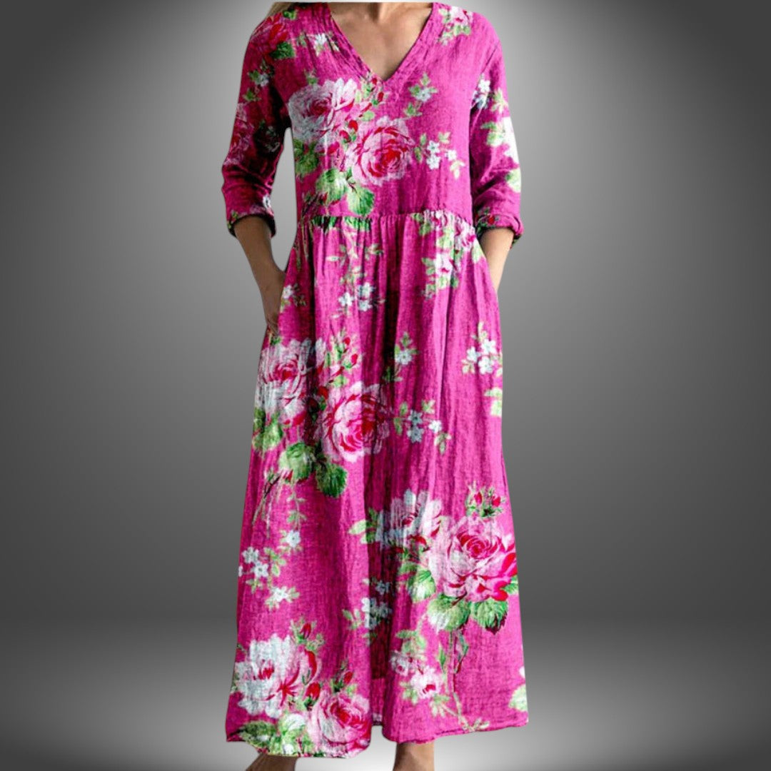Giuly | Handgefertigtes Sommerkleid mit Blumenmuster
