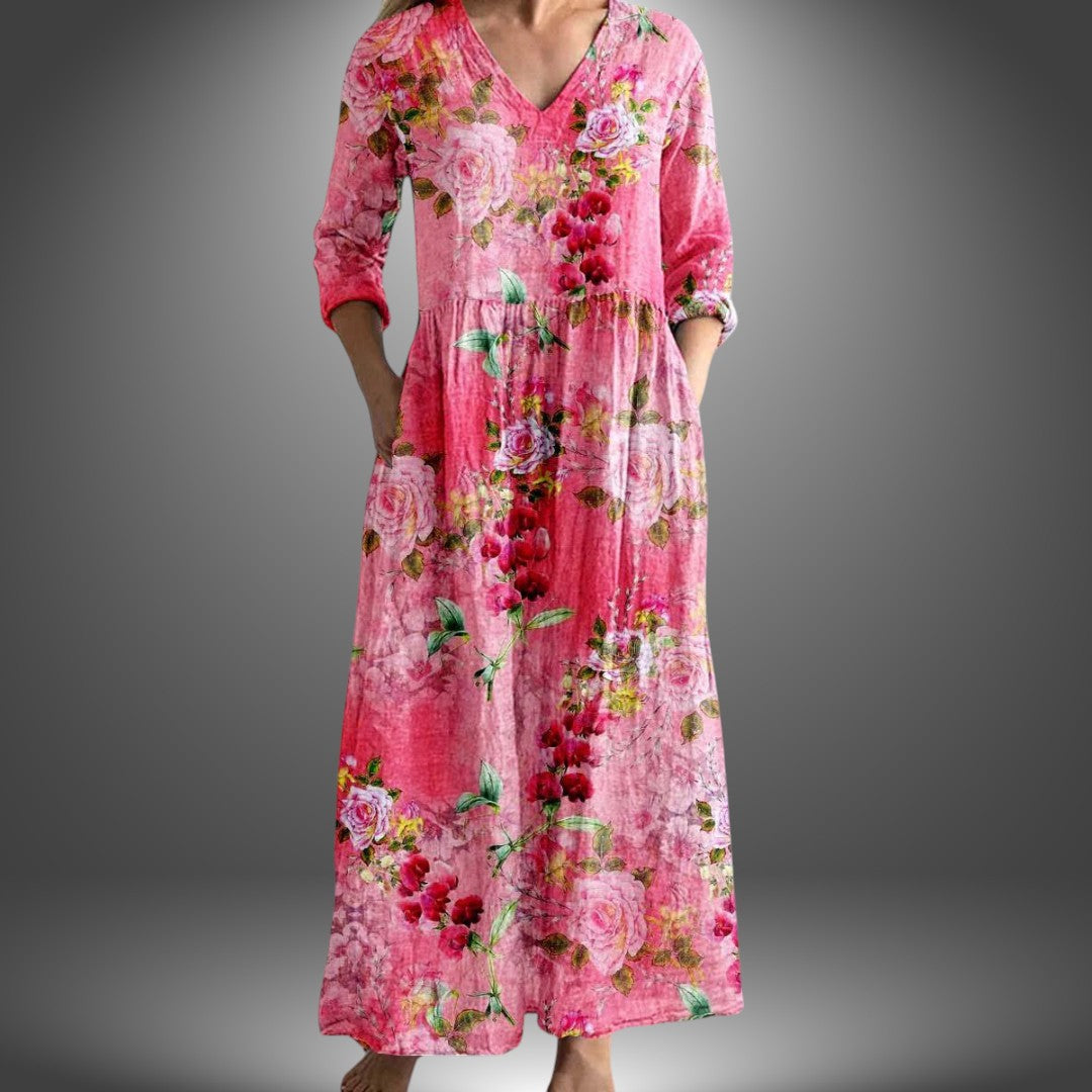 Giuly | Handgefertigtes Sommerkleid mit Blumenmuster