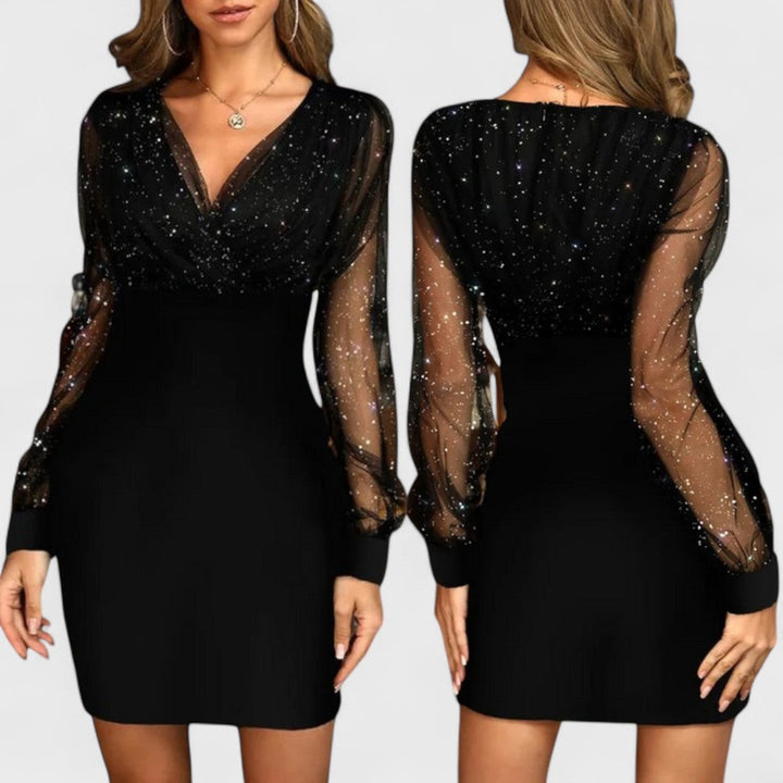 Selly | Premium Glitzer Langkleid