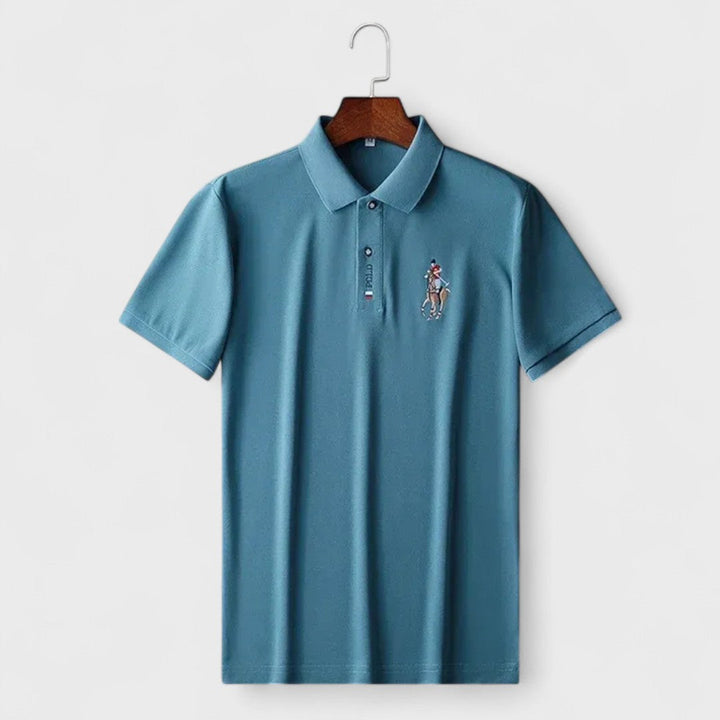 Francesco | Handgefertigtes Baumwoll-Polo mit kurzen Ärmeln