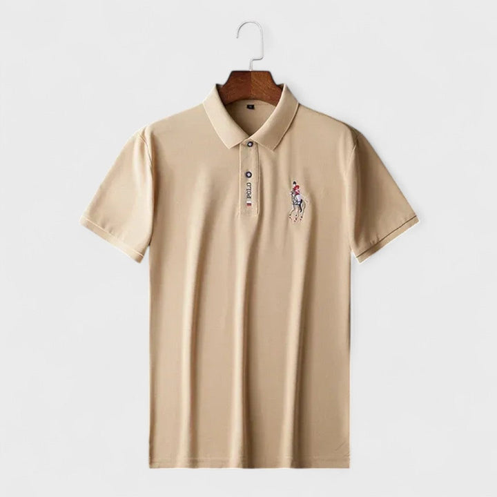 Francesco | Handgefertigtes Baumwoll-Polo mit kurzen Ärmeln