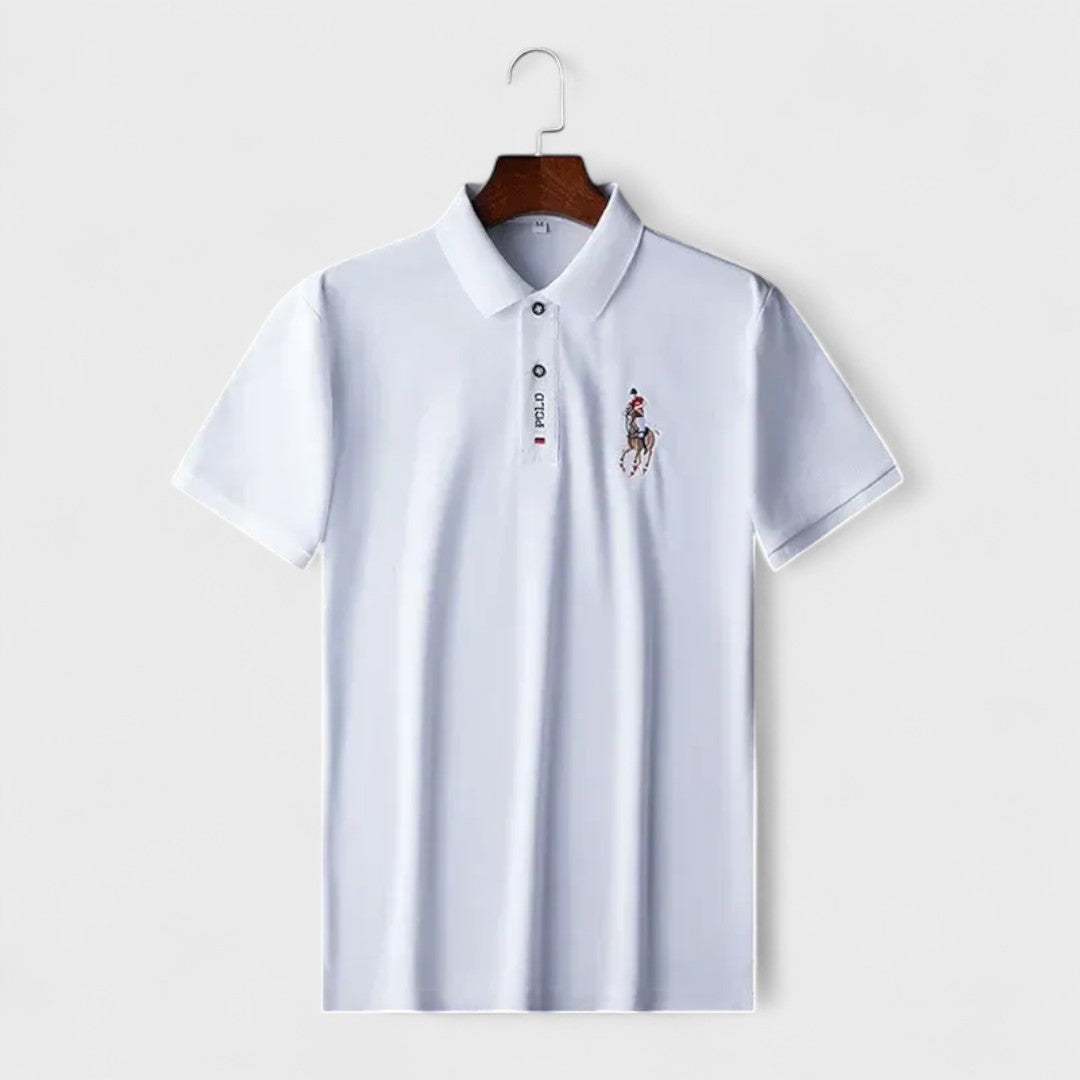 Francesco | Handgefertigtes Baumwoll-Polo mit kurzen Ärmeln