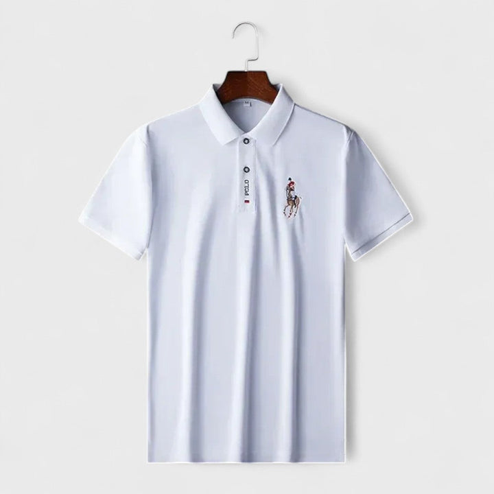 Francesco | Handgefertigtes Baumwoll-Polo mit kurzen Ärmeln