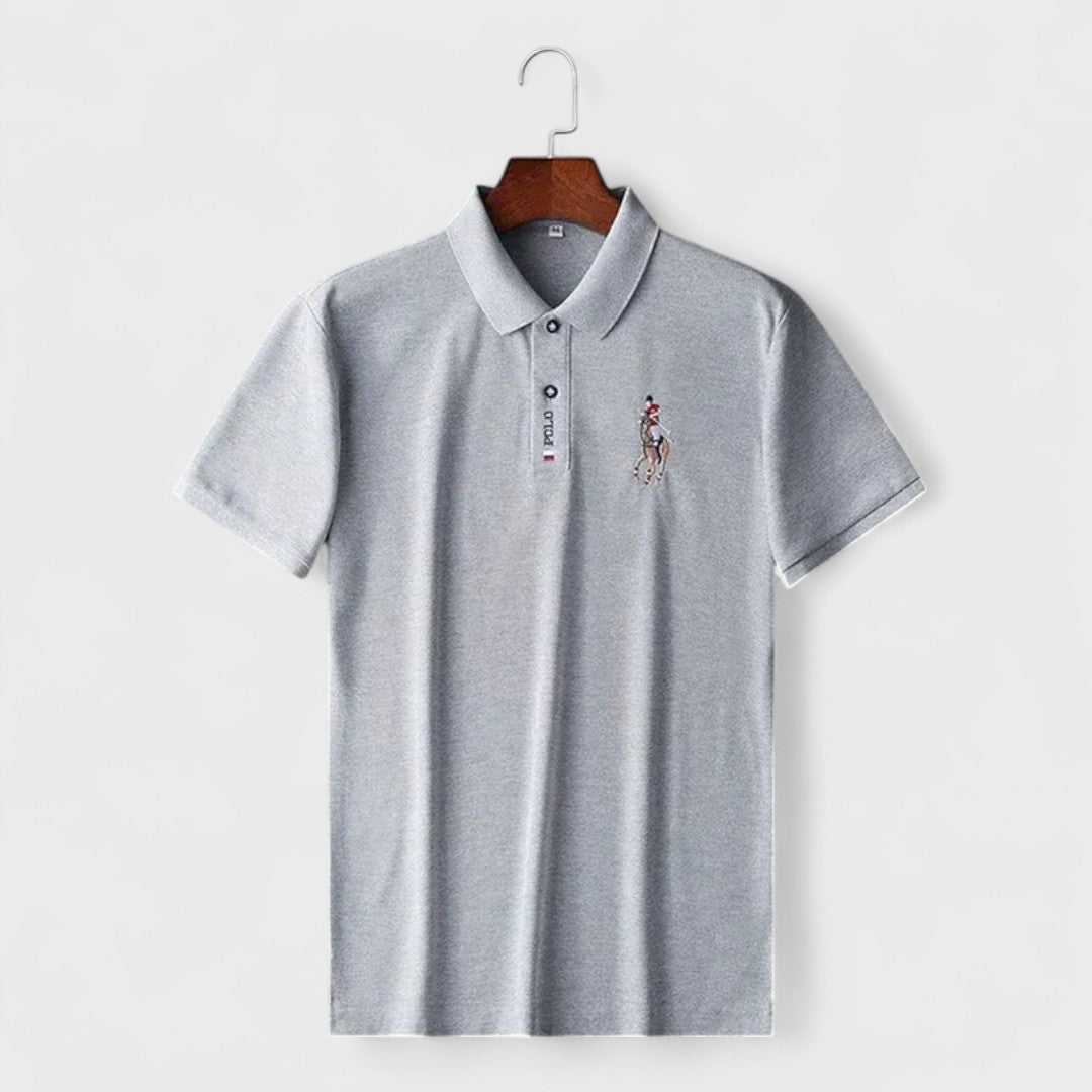 Francesco | Handgefertigtes Baumwoll-Polo mit kurzen Ärmeln