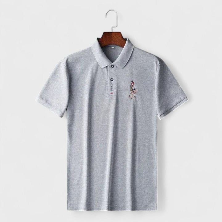 Francesco | Handgefertigtes Baumwoll-Polo mit kurzen Ärmeln