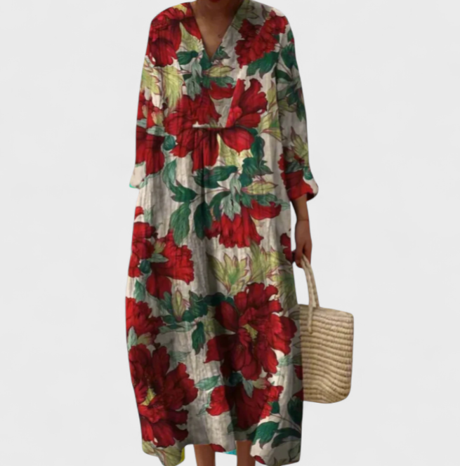Johanna | Kleid mit großen Blumen