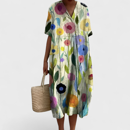 Margaretha | Kleid mit großen Blumen
