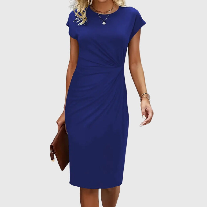 Anouk | Elegantes Midi-Kleid mit kurzen Ärmeln Premium