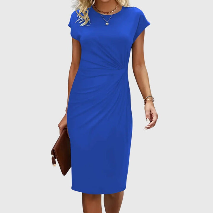 Anouk | Elegantes Midi-Kleid mit kurzen Ärmeln Premium