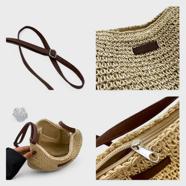 Frieda | Stroh Schultertasche