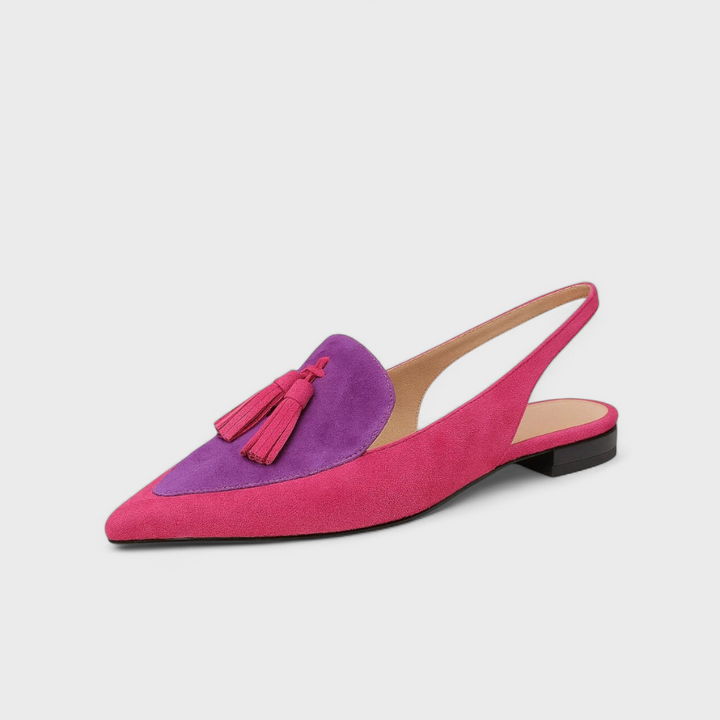 Quelia – Spitzes Slingback mit Quasten