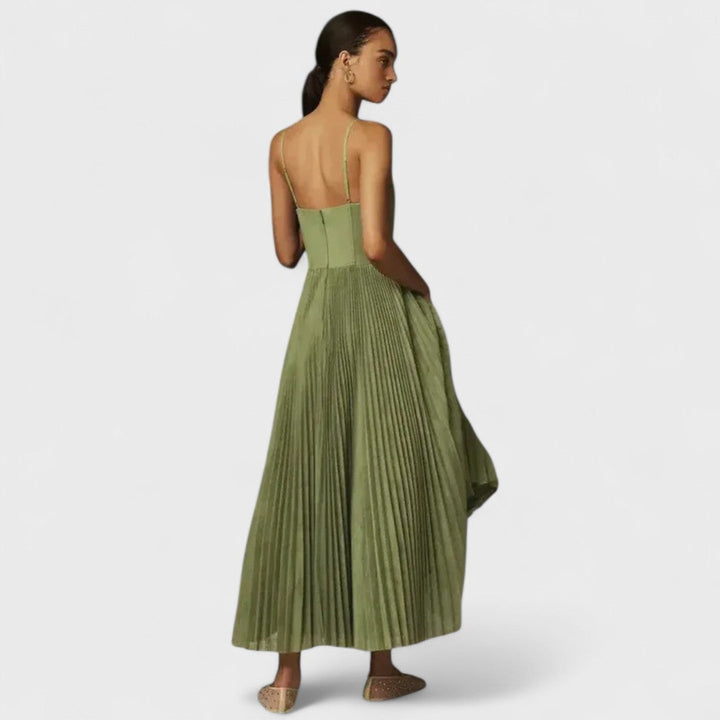 Isabella | Midi-Kleid aus plissiertem Tüll