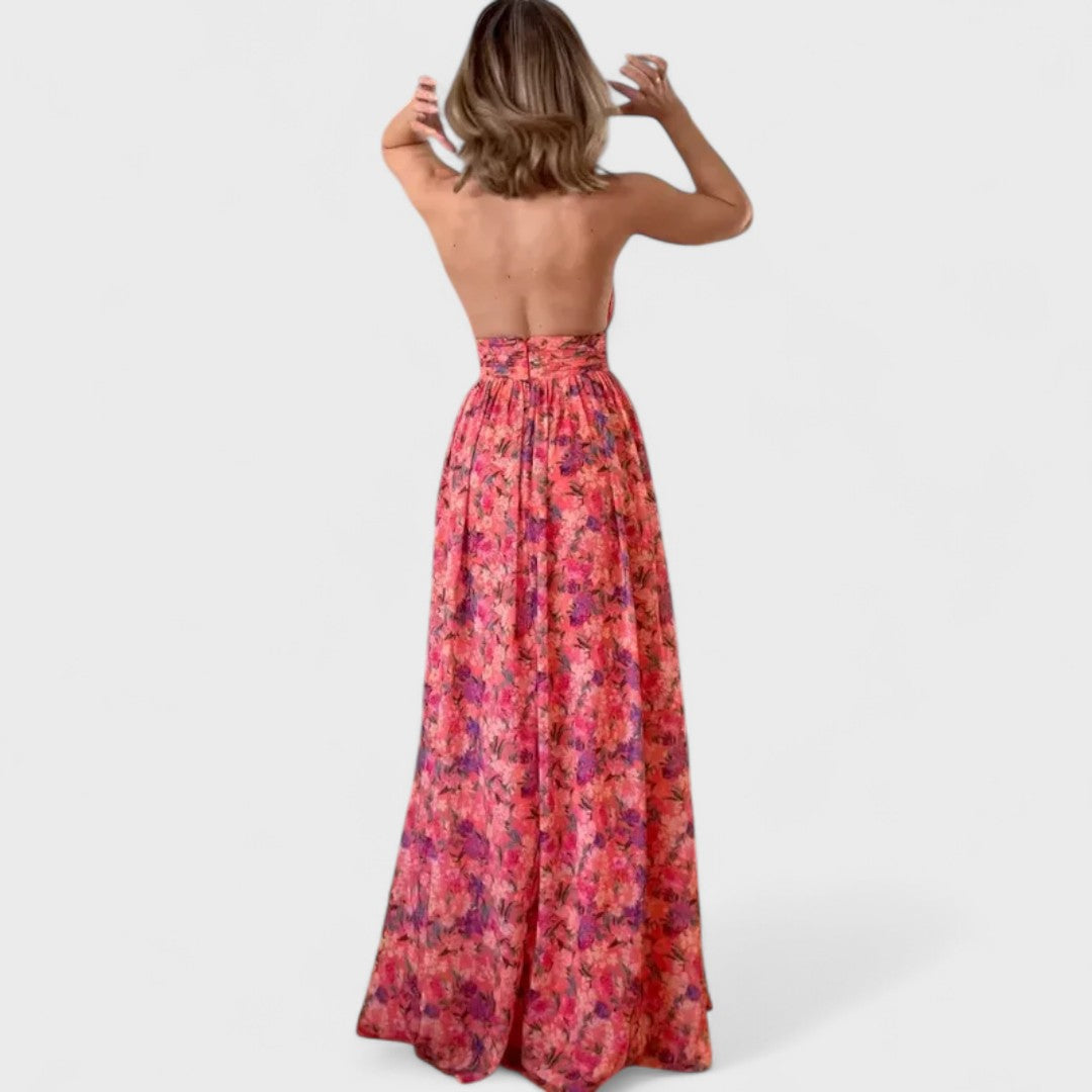 Isa | Maxikleid Premium mit Blumenmuster